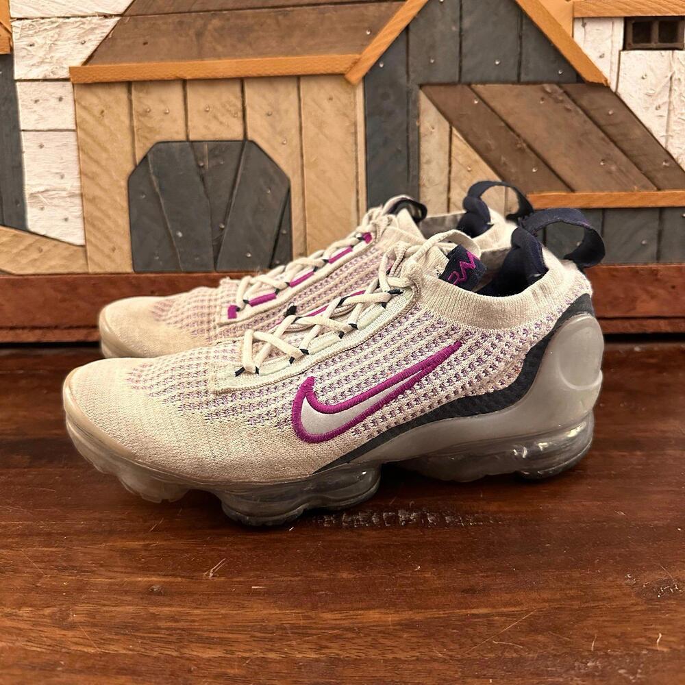 Nike Air‎ VaporMax 2021 FK Violet Frost Midnight Navy Shoes 5Y